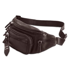 Fanny Pack Waist Bag Multifunction Genuine Leather Hip Bum Bag Travel Pouch f...