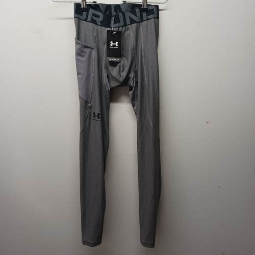 Under Armour Heat Gear Compression Leggings Gray Base Layer Men's Small - Picture 1 of 4
