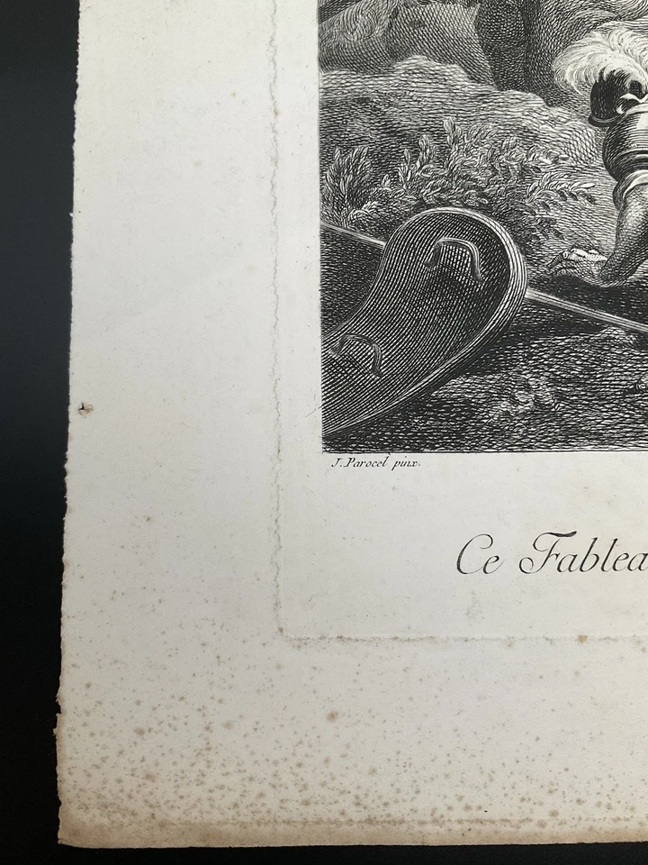 Gravure / Estampe Fin XVIIIème 18th Josué arrête le soleil / Voyez / Mythologie - Photo 3/4