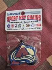 Vintage Colorado Avalanche Tag Express Laser Engraved Durable Rubber Key Chain