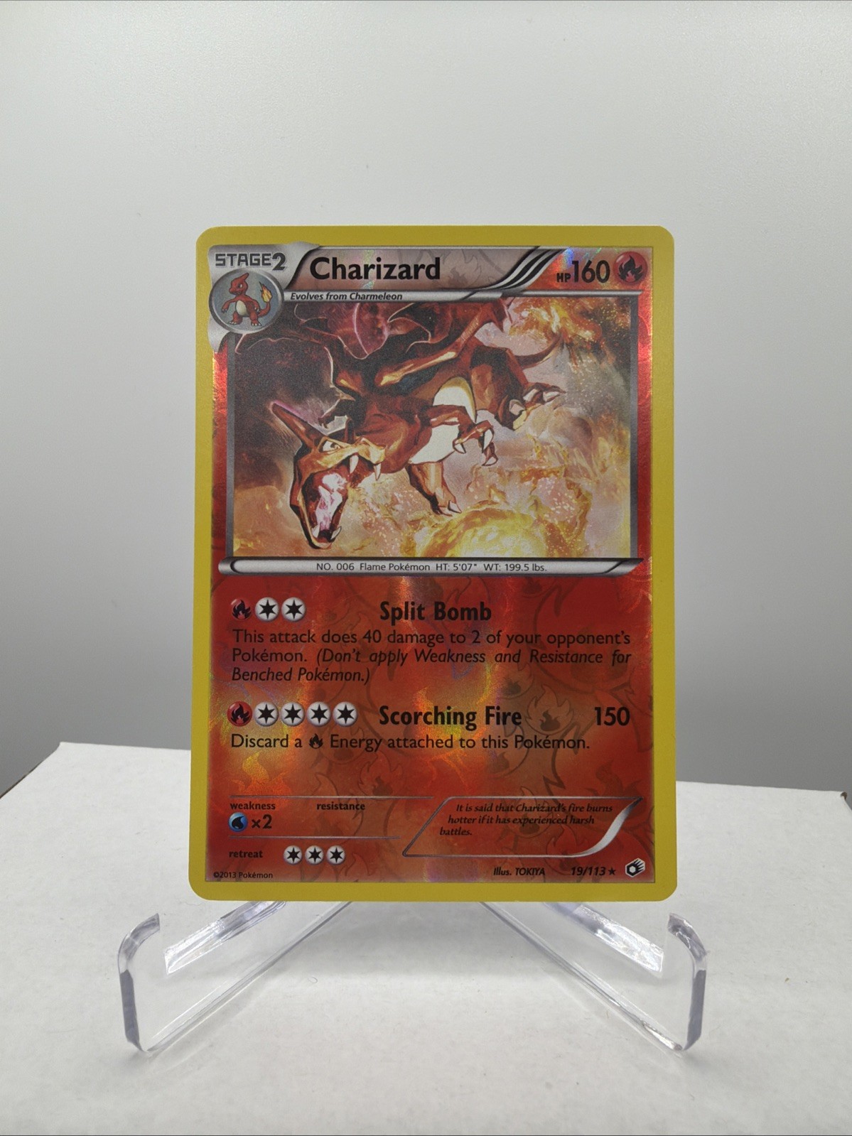 NM 2013 Pokemon Black & White Legendary Treasures Charizard Holo #19/113