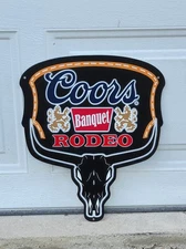 Coors Banquet Rodeo Metal Sign Man Cave Bar Decor Cowboys Wall Decor Beer Sign 