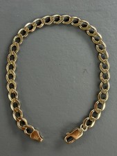 9kt 375 Curb Bracelet 9ct 4.41 Grams 7inches