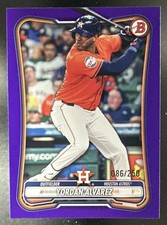 Yordan Alvarez 2026 Bowman Baseball #67 Purple Border /250 Astros