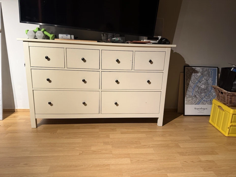 Ikea- Hemnes, Kommode mit 8 Schubladen, weiß, 160x96 cm