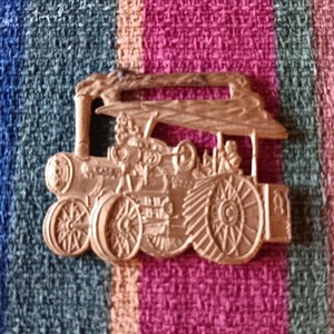 Case Steam Engine Watch Fob Advertisement Promotion Antique
