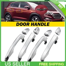 For 2016-2021 Hyundai Tucson Exterior Door Handle Chrome Front Rear Left Right
