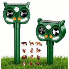 2Pack Solar Ultrasonic Animal Repellent, Cat Repeller Outdoor