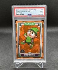 2025 Topps Chrome Sapphire VeeFriends Entrepreneur Elf Orange /25 PSA 9