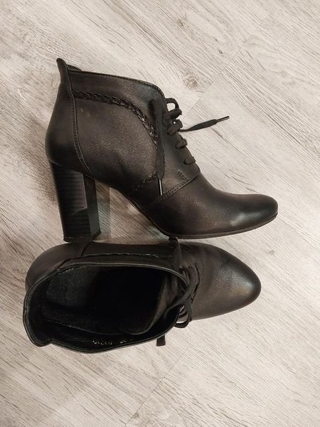 Women Leather Boots Black 37 #4MEL