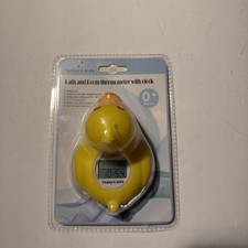 Todays Kids Duck Baby Bath Thermometer Clock - Fahrenheit Celsius Baby...