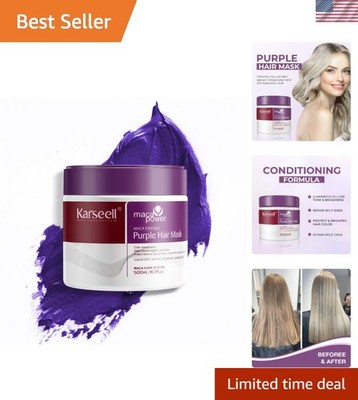 Purple Hair Mask, 16.90 oz | Neutralizes Brass Tones For Blonde, Bleached, Si...