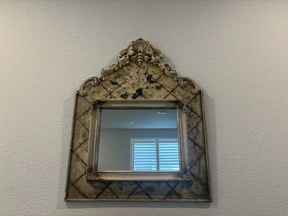 “Janet Repa Hand-Painted Ornate Wall Mirror – 1998 Designer Piece” - Image 4 of 4