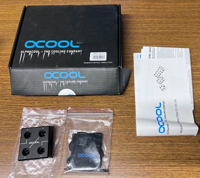 Alphacool 12993 Blocco di acqua Acetale Rame Nichel Nero 1/4'' 52 mm 56 mm