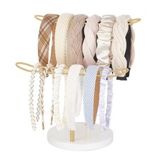 Headband Holder Organizer Metal 2-Tier Hair Hoop Display Stand Headband Organ...