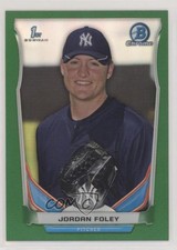 2014 Bowman Draft Chrome Green Refractor 105/150 Jordan Foley #CDP128 y2a