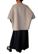100% Gobi Cashmere Coat – Minimalist Oversized Cape Jacket (Free Size)