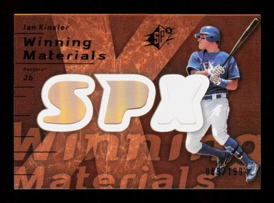 2007 SPx #WM-IK Ian Kinsler /199 Winning Materials Bronze Texas Rangers