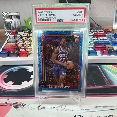 2025-26 Topps - VJ Edgecombe #203 Blue Holofoil (RC) PSA 10