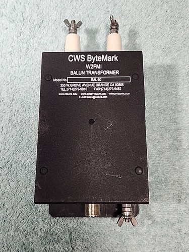 CWS ByteMark W2FMI BALUN TRANSFORMER BAL-50 FOR HAM RADIO HF DIPOLE WIRE ANTENNA