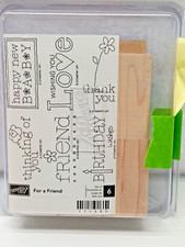 Stampin Up For A Friend Set Of 6 Rubber Stamps Wood