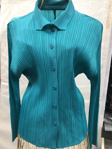 Top verde acqua pieghe Please taglia 3