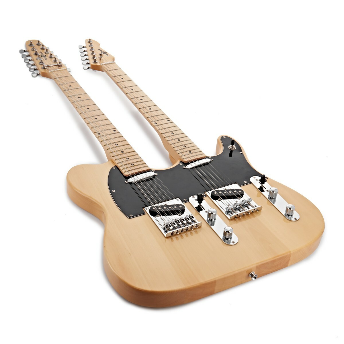 Knoxville Double Neck Guitar by Gear4music Natural 5055888808106