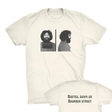 ZJD Grateful Jerry Garcia Mugshot T-shirt Dead Bourbon Street Busted Truckin JGB