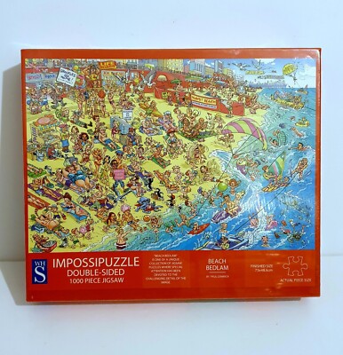 Impossipuzzle Strand Bedlam Puzzle-WH Smith doppelseitig 1000 Teile 
