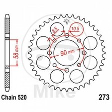 Corona Z42 520 Negra D.Int. 058 727.68.35 Para Honda 125 Xlv Varadero 2001-2013