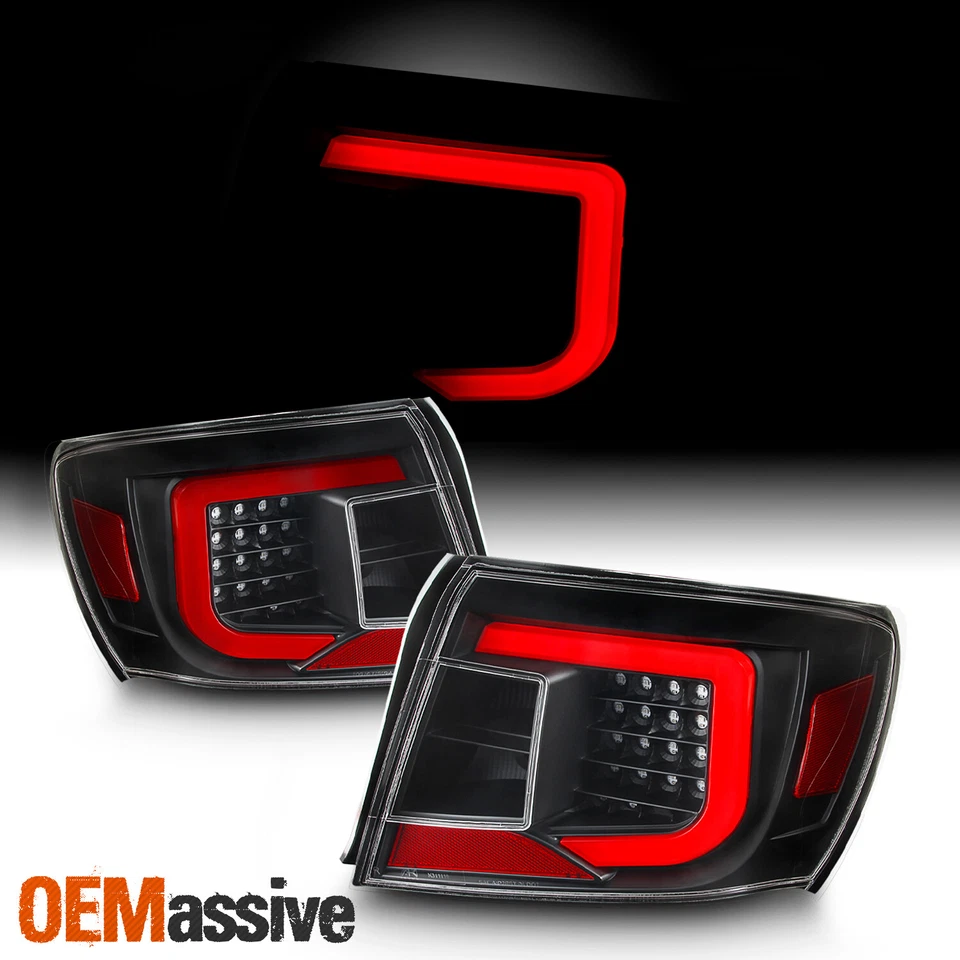 For 2008 2009 2010 2011 Subaru Impreza/WRX Sedan LED Bar Tail Lights - Black - Image 2 of 4