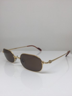 New Vintage Cartier Orfy Thin Rim Sunglasses Frame 18K Gold Plated