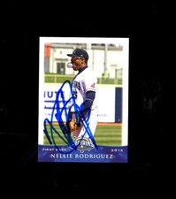 Nellie Rodriguez  2014 Lake County Captains auto signed team card   Indians