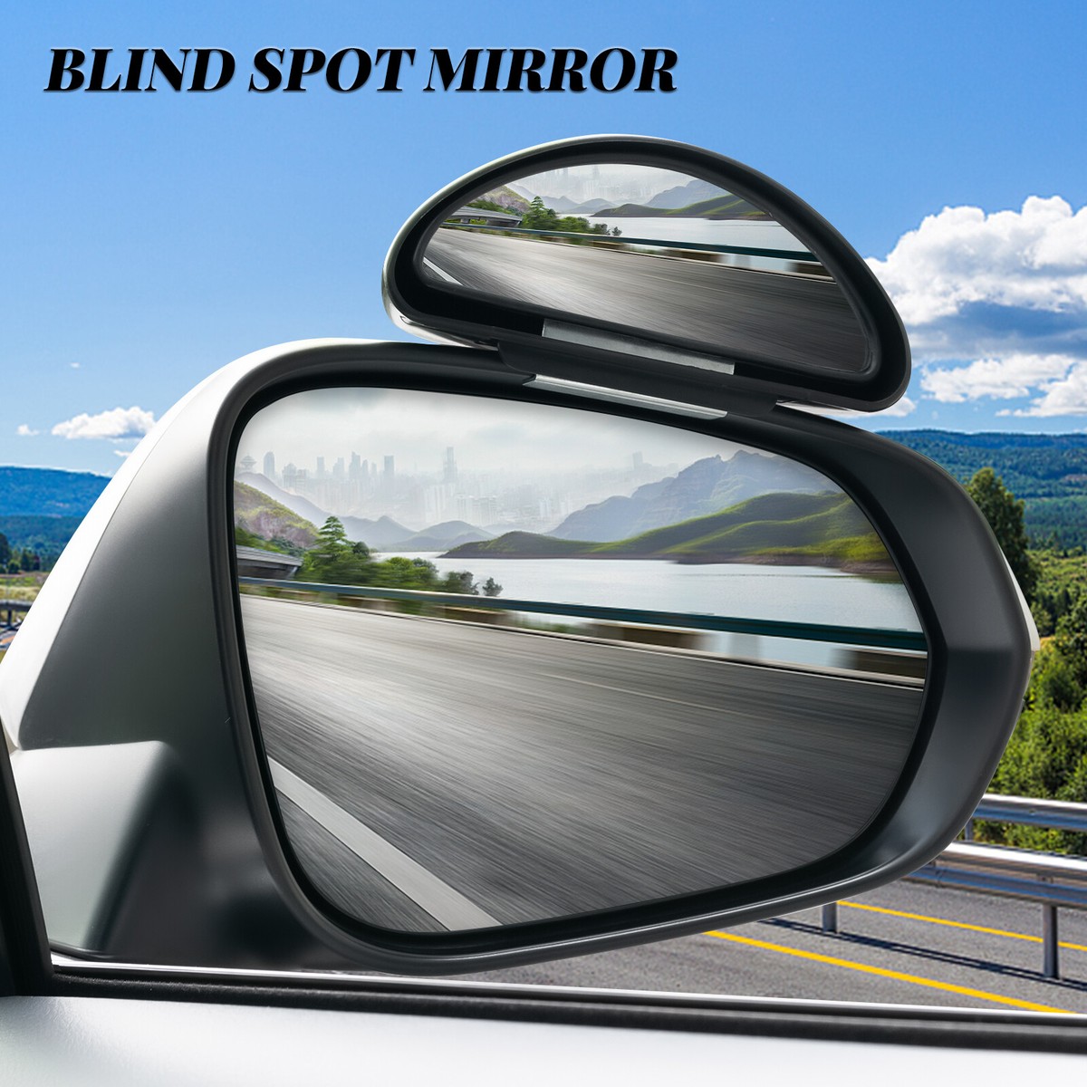 2X Blind Spot Mirror Auto 360° Wide Angle Convex Rear Side View 