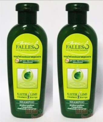 2 x FALLES KAFFIR LIME HAIR LOSS PREVENTION SHAMPOO 90 ml.