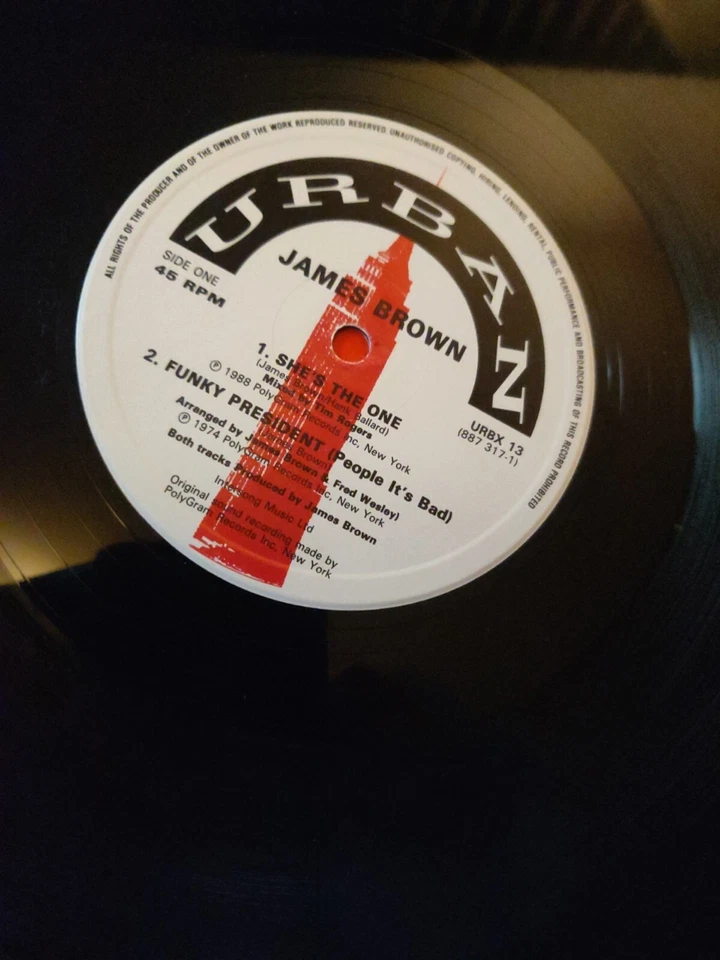 James Brown - She's The One - Used Vinyl Record 12" Rare URBX 13 URBAN 1988 - Изображение 4 из 4