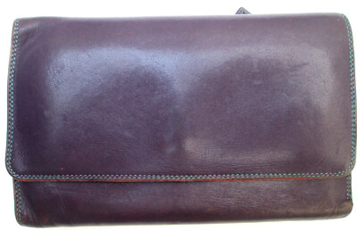 Portefeuille Porte-monnaie En Cuir Vintage Noir - Sans Marque - Mixte