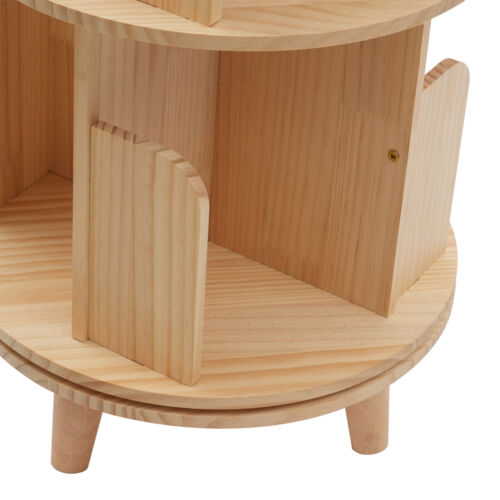 4 Tier Rotating Bookshelf Organizer Floor Standing Storage Shelf Display Rack US - Picture 5 of 12