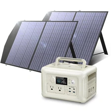ALLPOWERS 600W Power Station Generator & 200W Solar Panel For Outdoor Camping