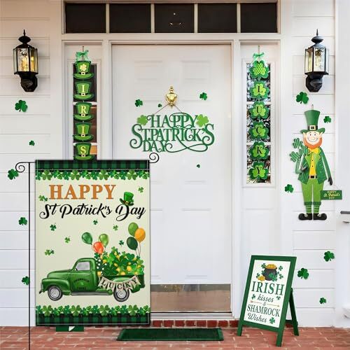 St. Patrick's Day Gartenflagge – 30,5 X 45,7 Cm, Doppelseitig, Kleeblatt-Design, Aus Polyester