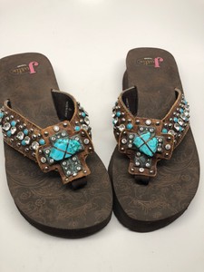 justin boots flip flops