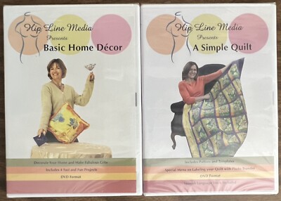 Hip Line Media Presents: Basic Home Decor AND A Simple Quilt DVDs SEALED NEW