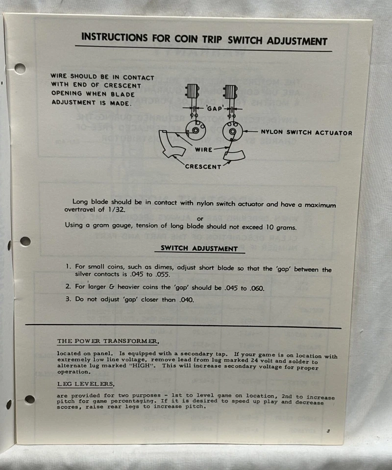ORIGINAL-WILLIAMS-STARDUST-INSTRUCTION MANUAL - Image 2 of 3