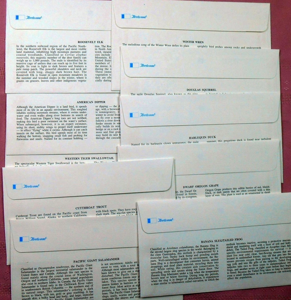 2000 Nature of America Sc 3378a-j Pacific Rain Forest FDCs 10 Fleetwood cachets - Image 3 of 4