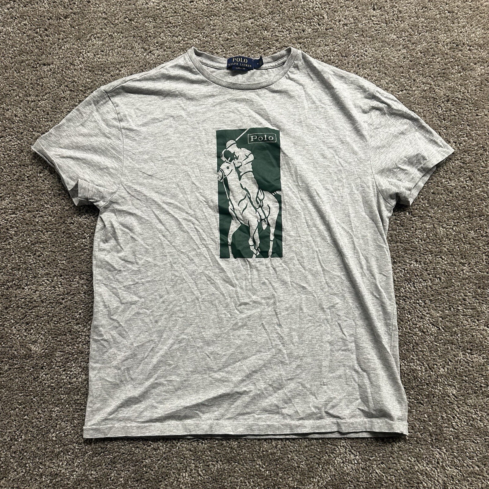 Polo Ralph Lauren vestibilità classica pony logo t shirt grigio grigio M verde medio