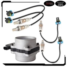 For 2000 Chevy C2500 C3500 4pcs Oxygen o2 02 Sensor + Mass Airflow MAF Sensor