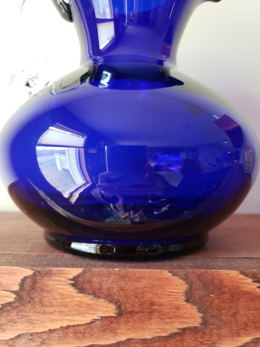Wanda Made In Poland, Hand Blown Cobalt Blue Glass Pitcher | eBay