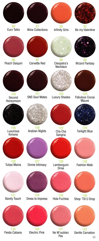 Polvo de inmersión de color de uñas SNS sin luz UV variedad 1,5 oz (1-150) elige*** Foto 2 de 3