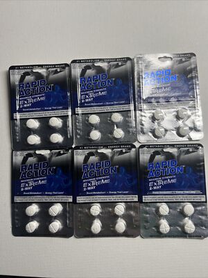 Rapid Action Extreme 2 Way Lasting Energy Boost Metabolism 6 packs 24 pills Max 