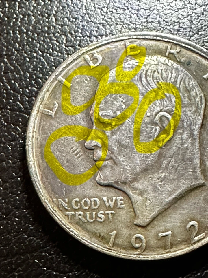 1972 P Eisenhower Dollar Error Multiple Obverse & Reverse Bumps + Debris - Image 3 of 4